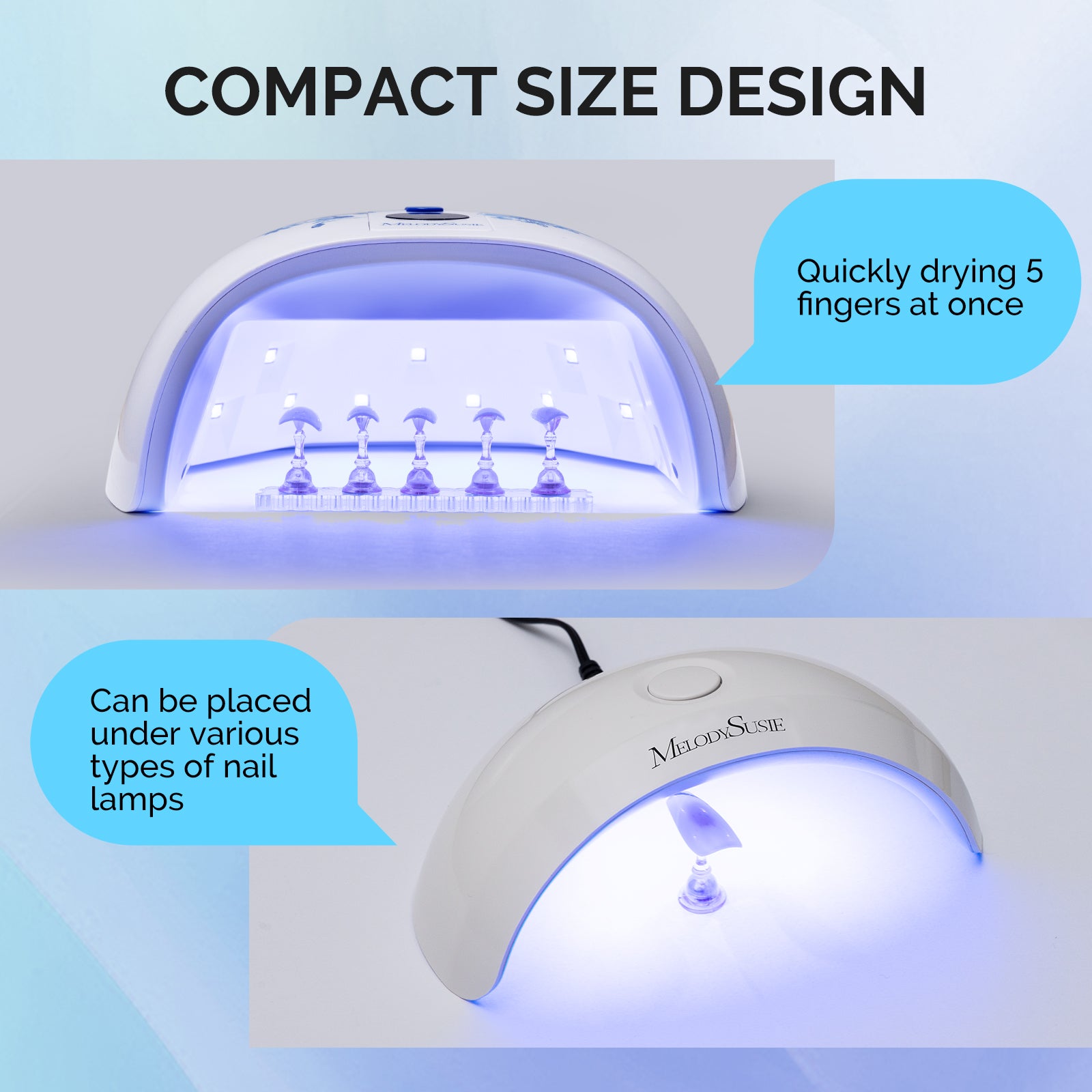 2 Sets Blue Acrylic Magnetic Nail Stand - 图片3
