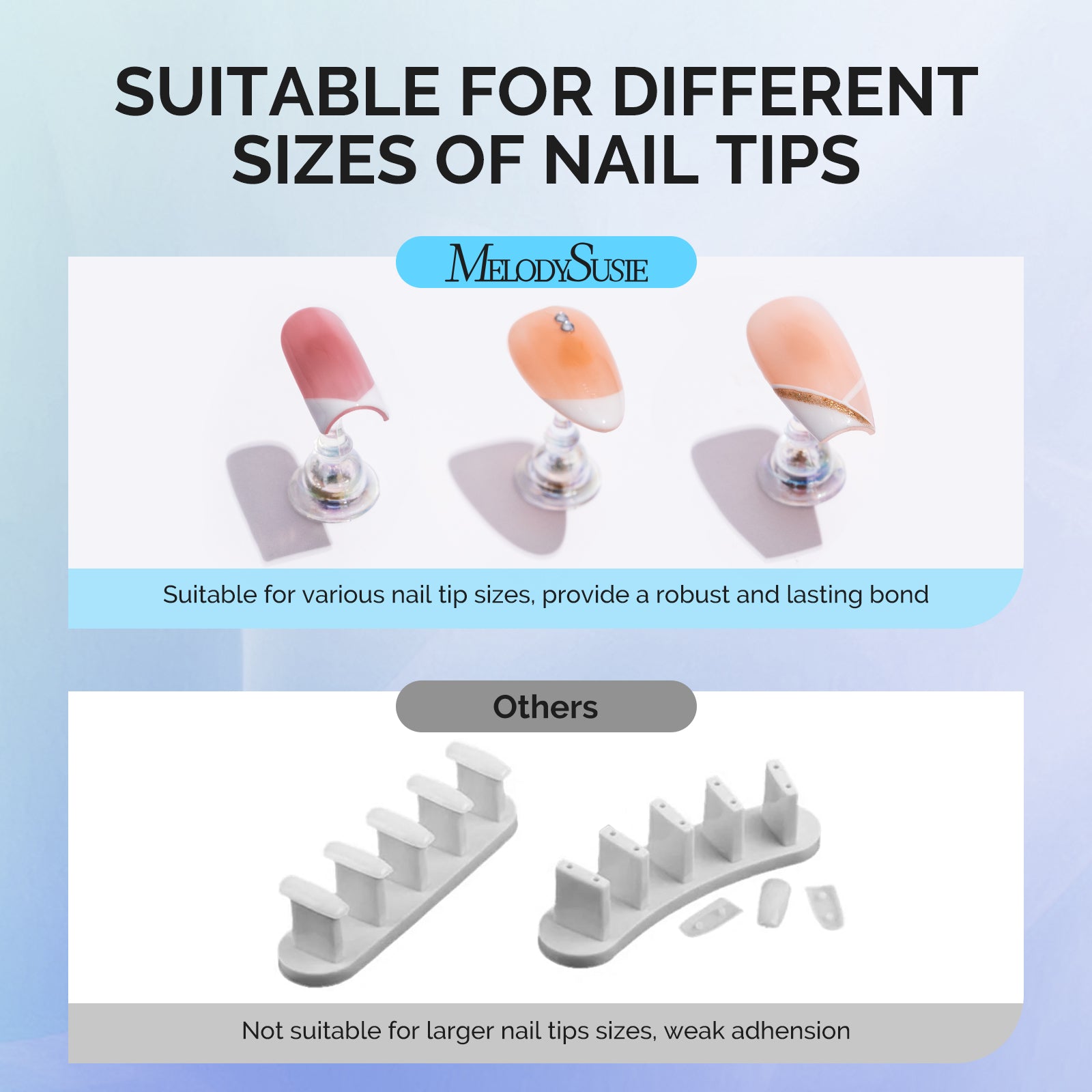 2 Sets Blue Acrylic Magnetic Nail Stand - 图片5