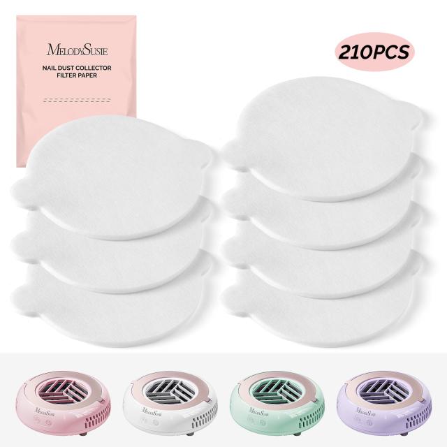 210Pcs Disposable Filter Papers for HPROA Nail Dust Collector