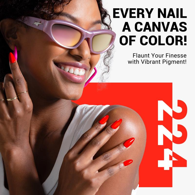 224 Bright Orange - TPO-Free Thick Gel Nail Polish(15ml)
