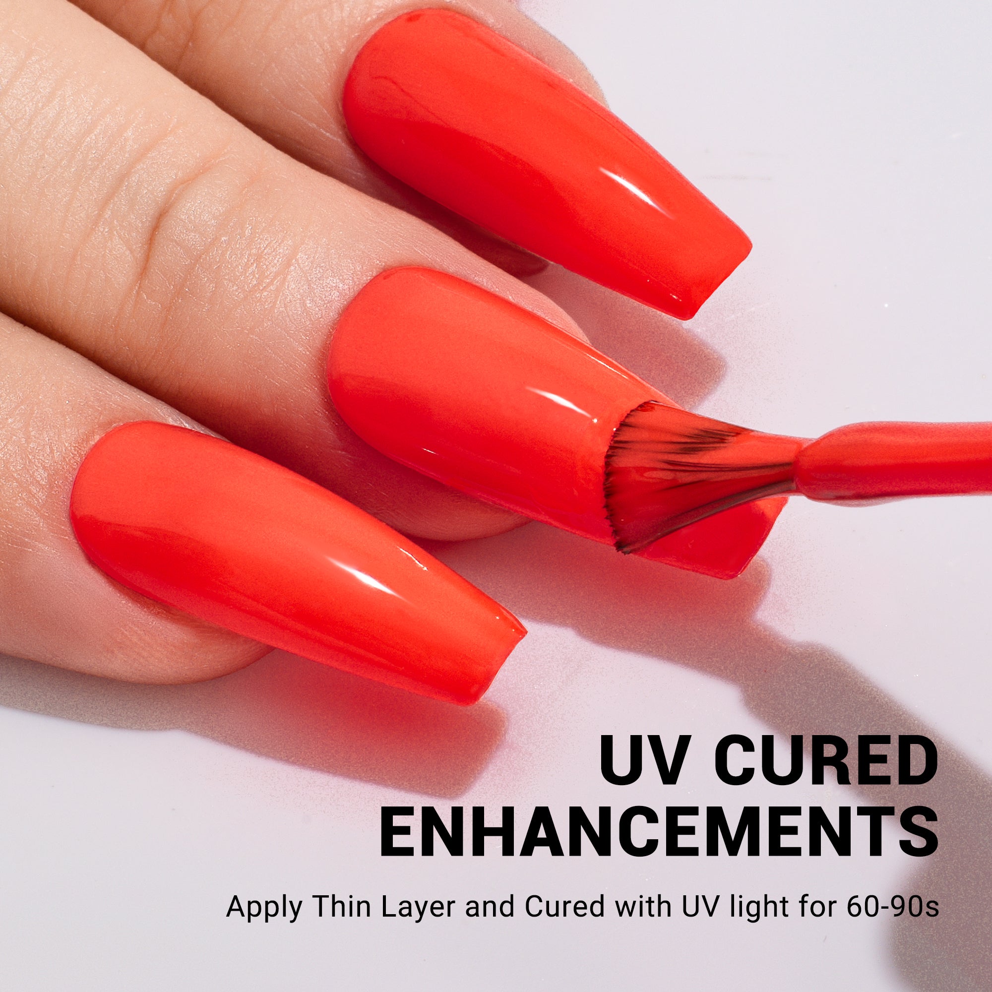 224 Bright Orange - TPO-Free Thick Gel Nail Polish(15ml) - 图片3