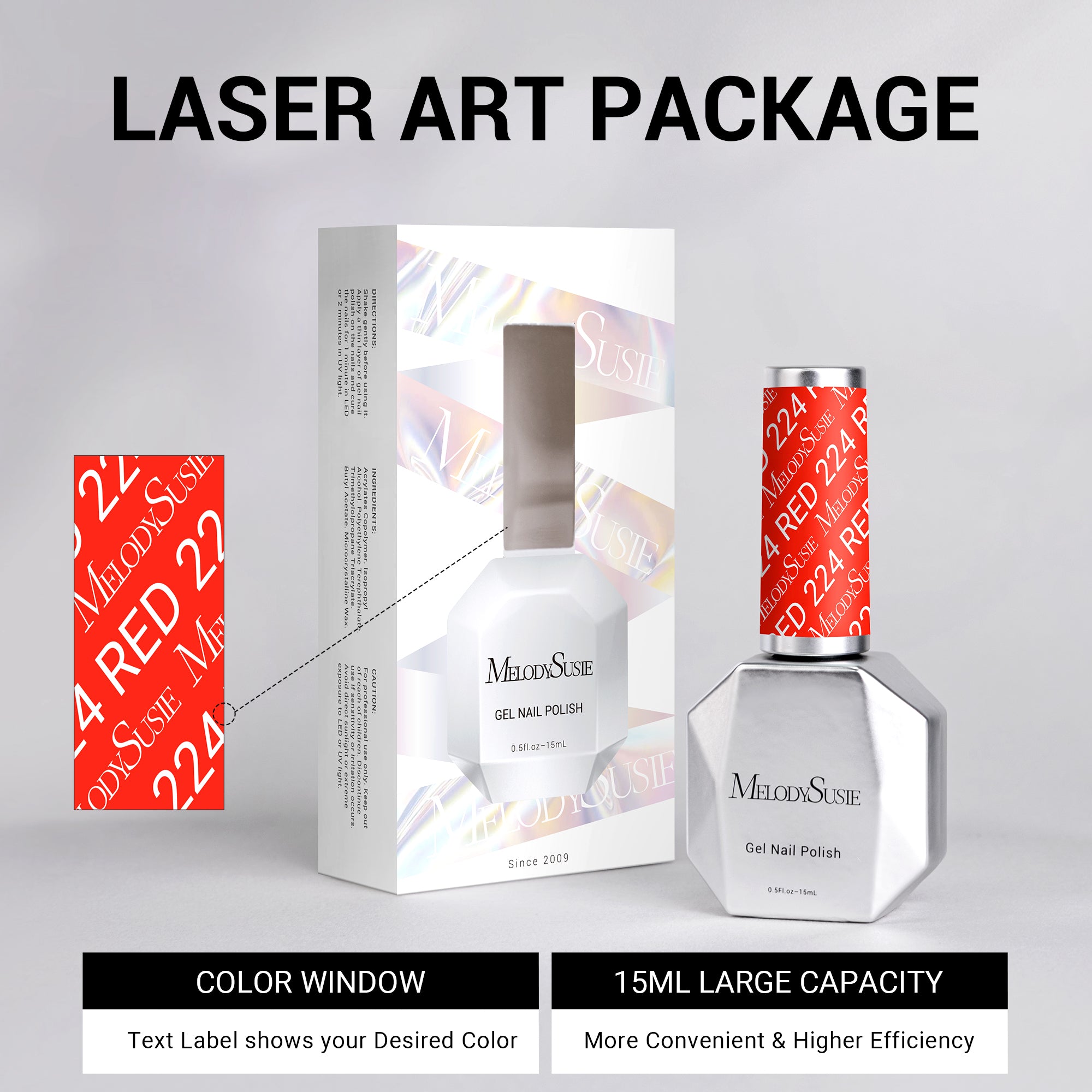 224 Bright Orange - TPO-Free Thick Gel Nail Polish(15ml) - 图片6