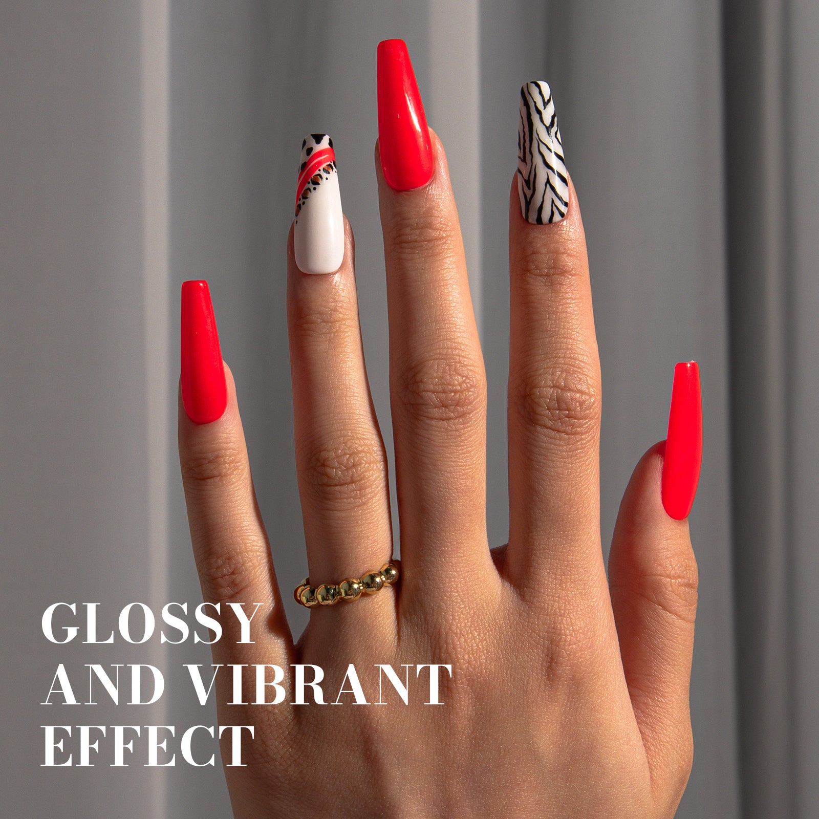 224 Fiery Red - TPO-Free Faster UV Curing Gel Nail Polish 0.5 fl oz/15ml - 图片5