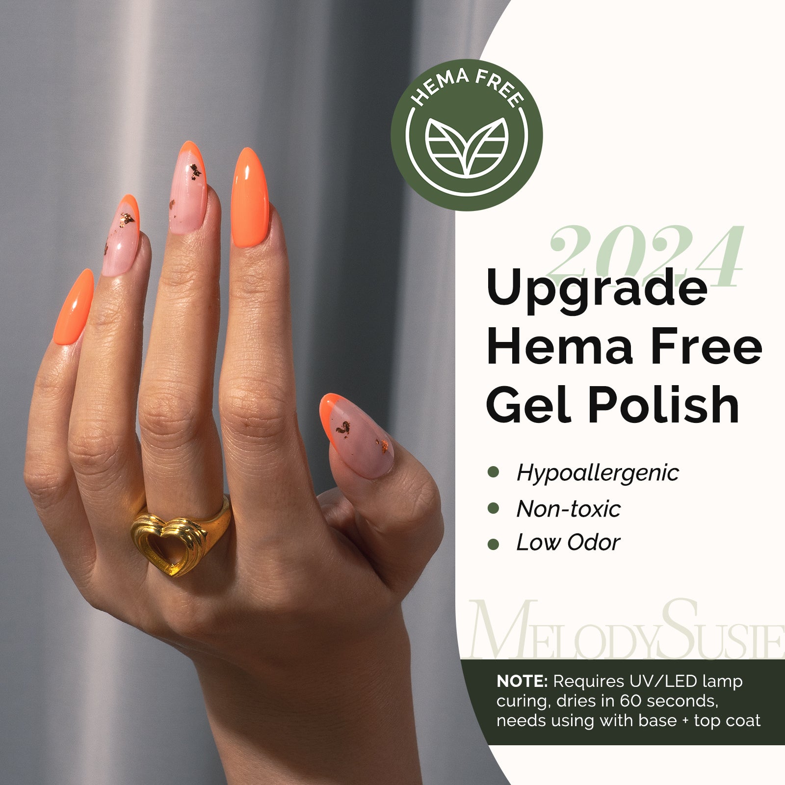 227 Blood Orange - HEMA-Free Gel Nail Polish 0.5 fl oz/15ml - 图片2