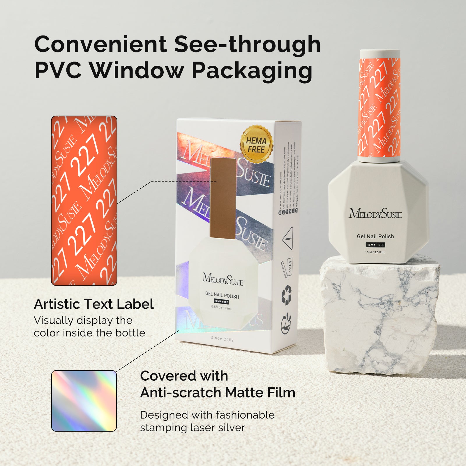 227 Blood Orange - HEMA-Free Gel Nail Polish 0.5 fl oz/15ml - 图片6