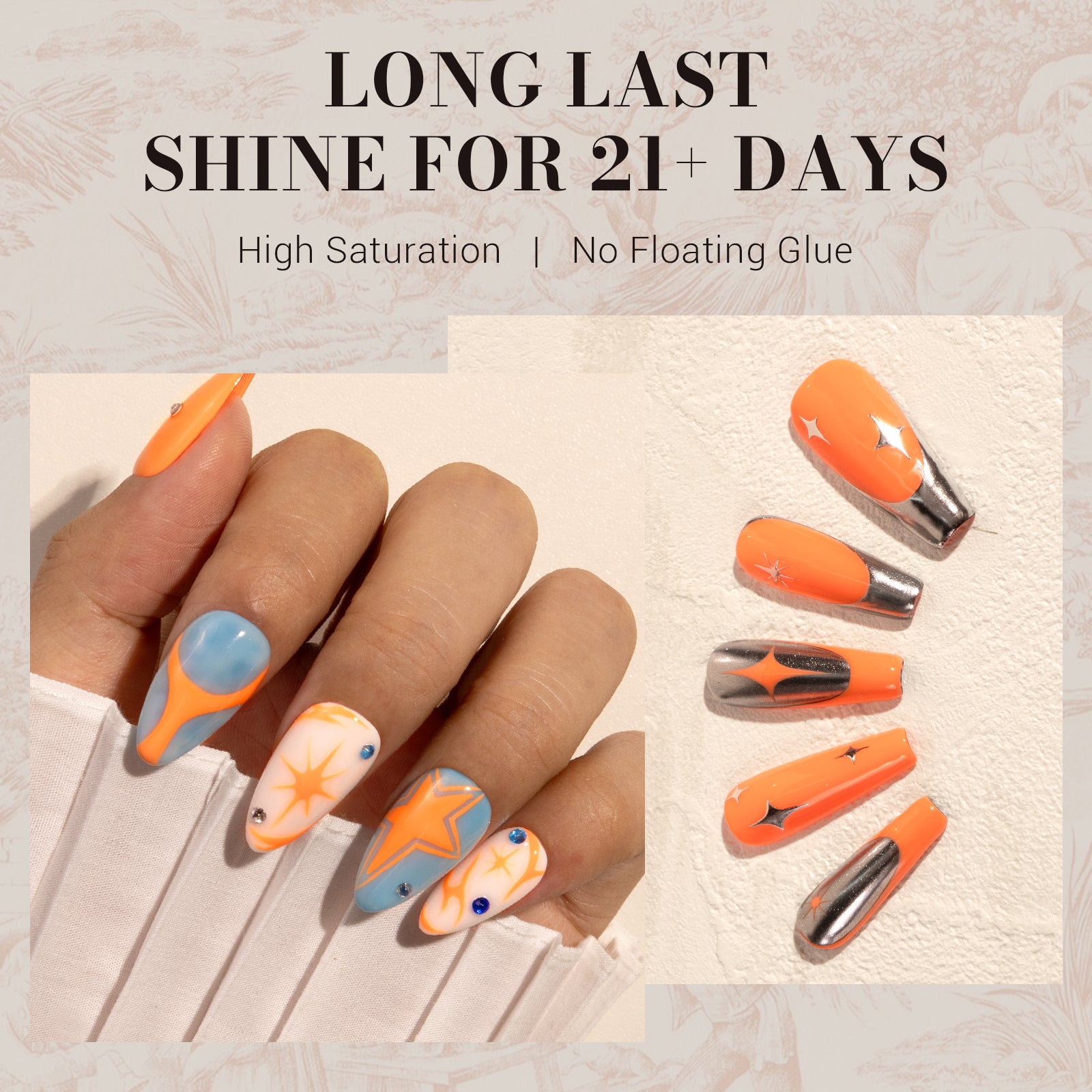 227 Light Orange - TPO-Free Faster UV Curing Gel Nail Polish 0.5 fl oz/15ml - 图片4