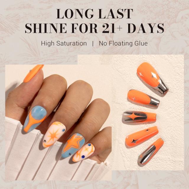 227 Light Orange - TPO-Free Faster UV Curing Gel Nail Polish 0.5 fl oz/15ml