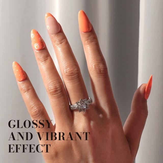 227 Light Orange - TPO-Free Faster UV Curing Gel Nail Polish 0.5 fl oz/15ml