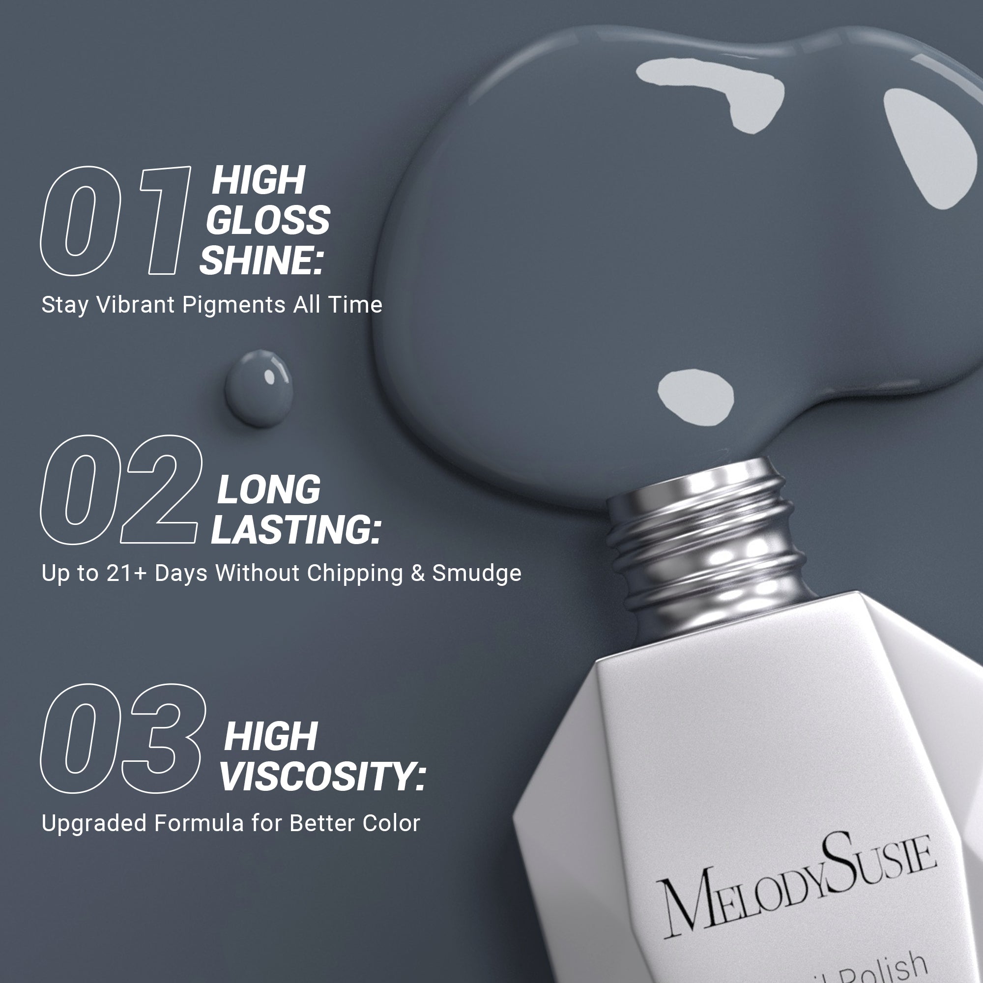 246 Blue Gray  - TPO-Free Thick Gel Nail Polish(15ml) - 图片2