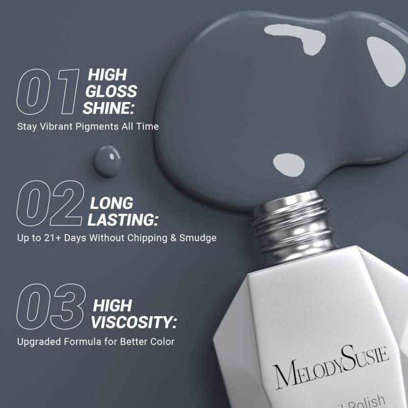 246 Blue Gray  - TPO-Free Thick Gel Nail Polish(15ml)