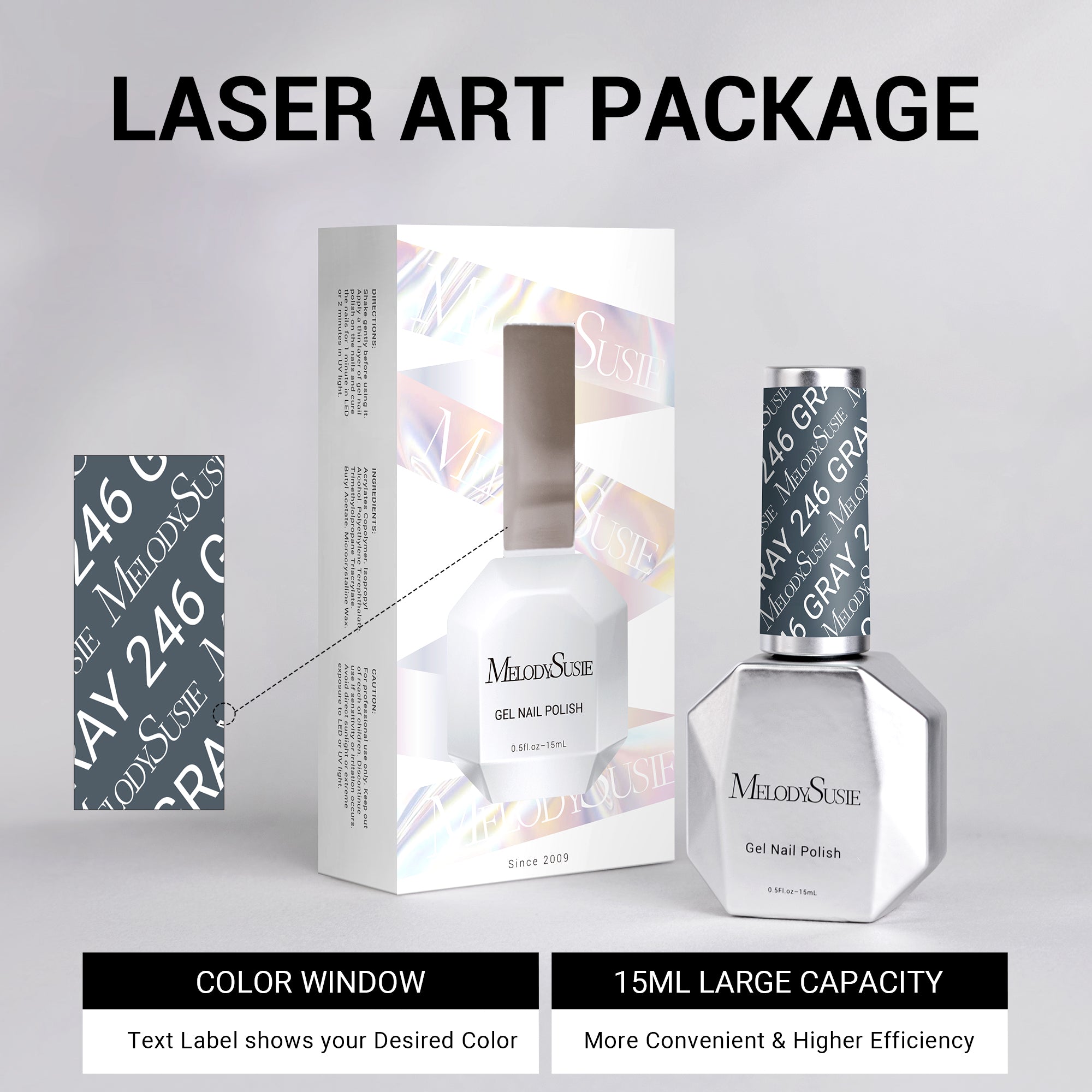 246 Blue Gray  - TPO-Free Thick Gel Nail Polish(15ml) - 图片6