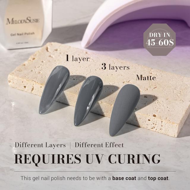 246 Sesame Gray - TPO-Free Faster UV Curing Gel Nail Polish 0.5 fl oz/15ml