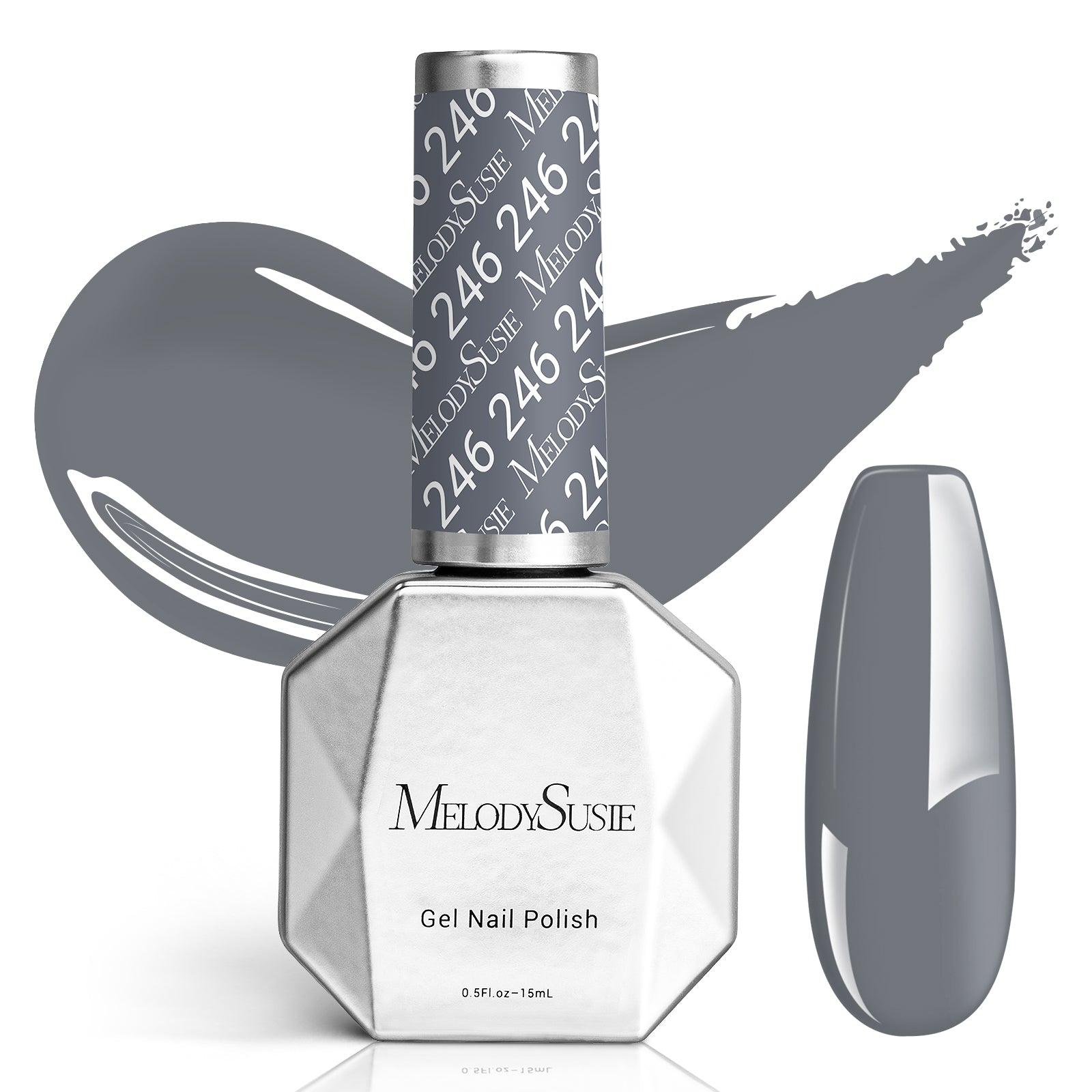 246 Sesame Gray - TPO-Free Faster UV Curing Gel Nail Polish 0.5 fl oz/15ml