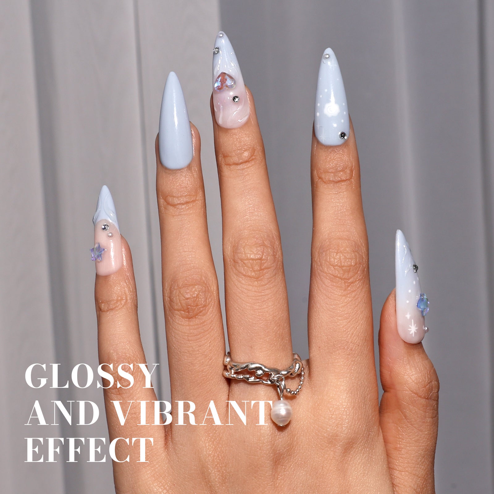 251 Cerulean Blue - TPO-Free Faster UV Curing Gel Nail Polish 0.5 fl oz/15ml - 图片5