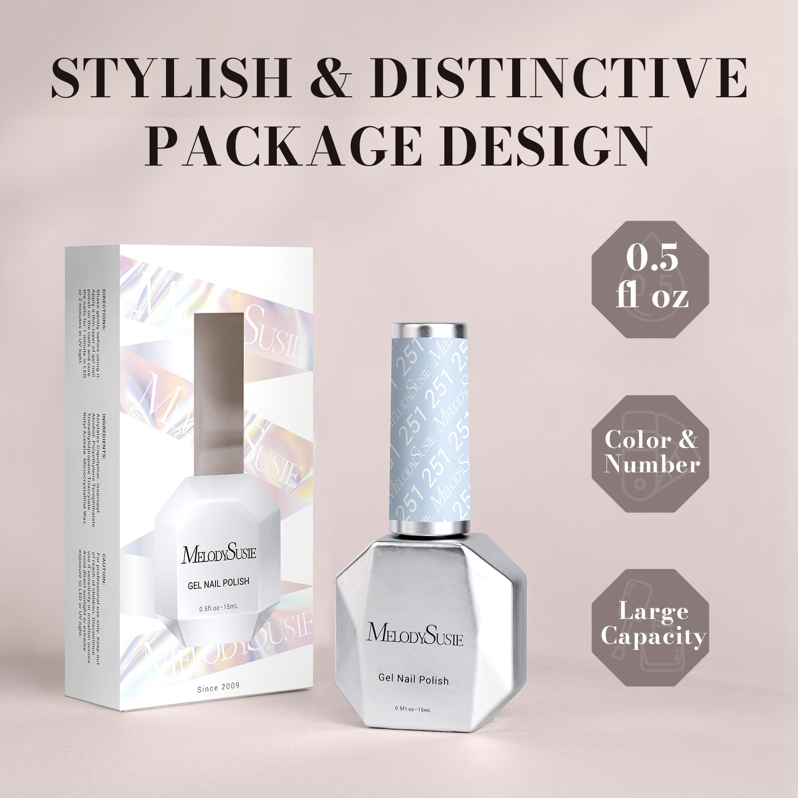 251 Cerulean Blue - TPO-Free Faster UV Curing Gel Nail Polish 0.5 fl oz/15ml - 图片6