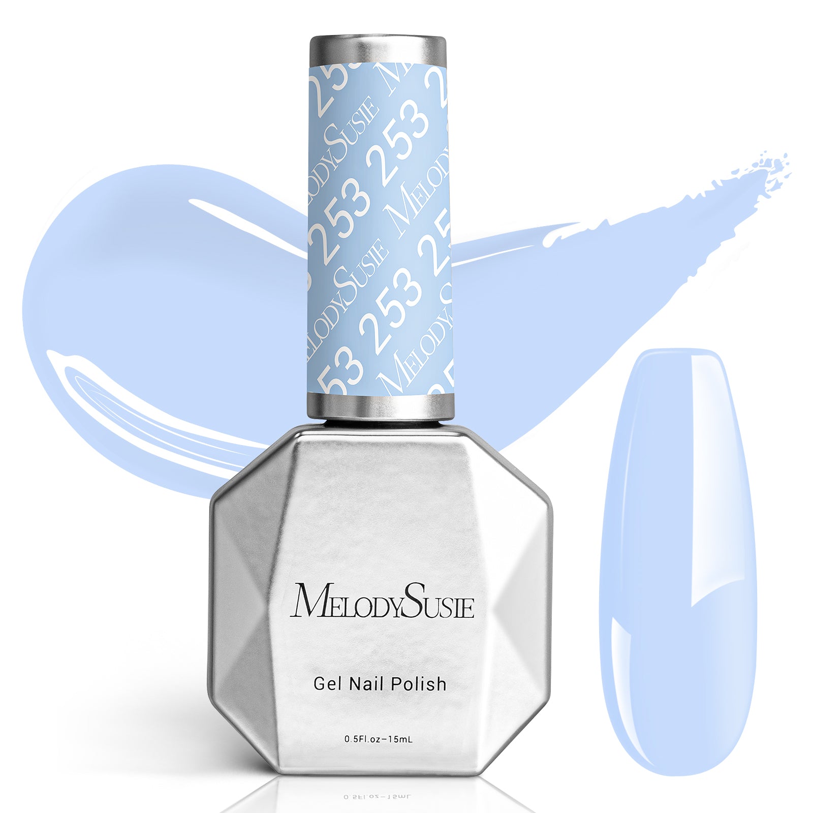 253 Light Blue - TPO-Free Faster UV Curing Gel Nail Polish 0.5 fl oz/15ml