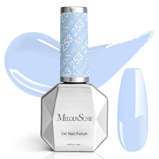 253 Light Blue - TPO-Free Faster UV Curing Gel Nail Polish 0.5 fl oz/15ml