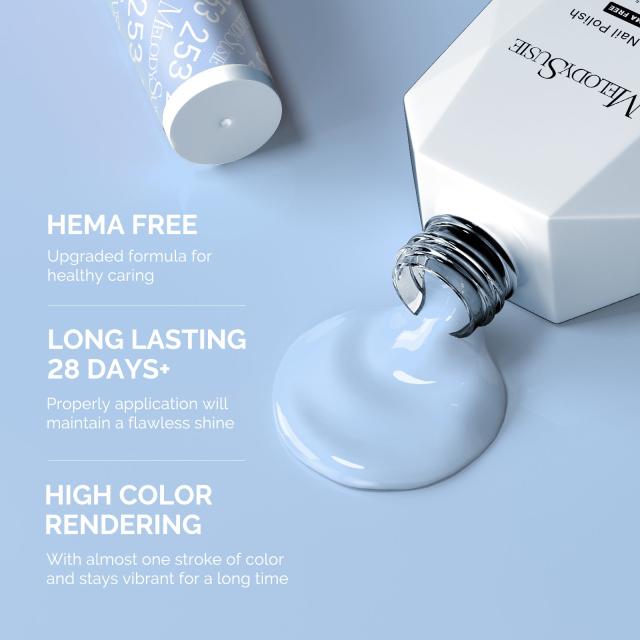 253 Macaron Blue - HEMA-Free Gel Nail Polish 0.5 fl oz/15ml