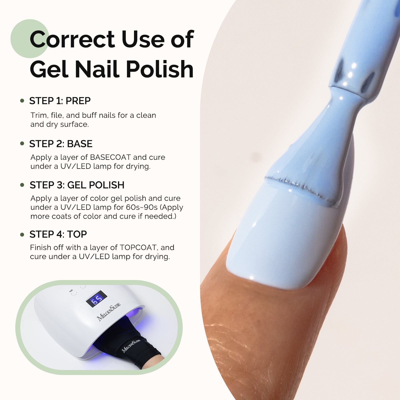 253 Macaron Blue - HEMA-Free Gel Nail Polish 0.5 fl oz/15ml - 图片5