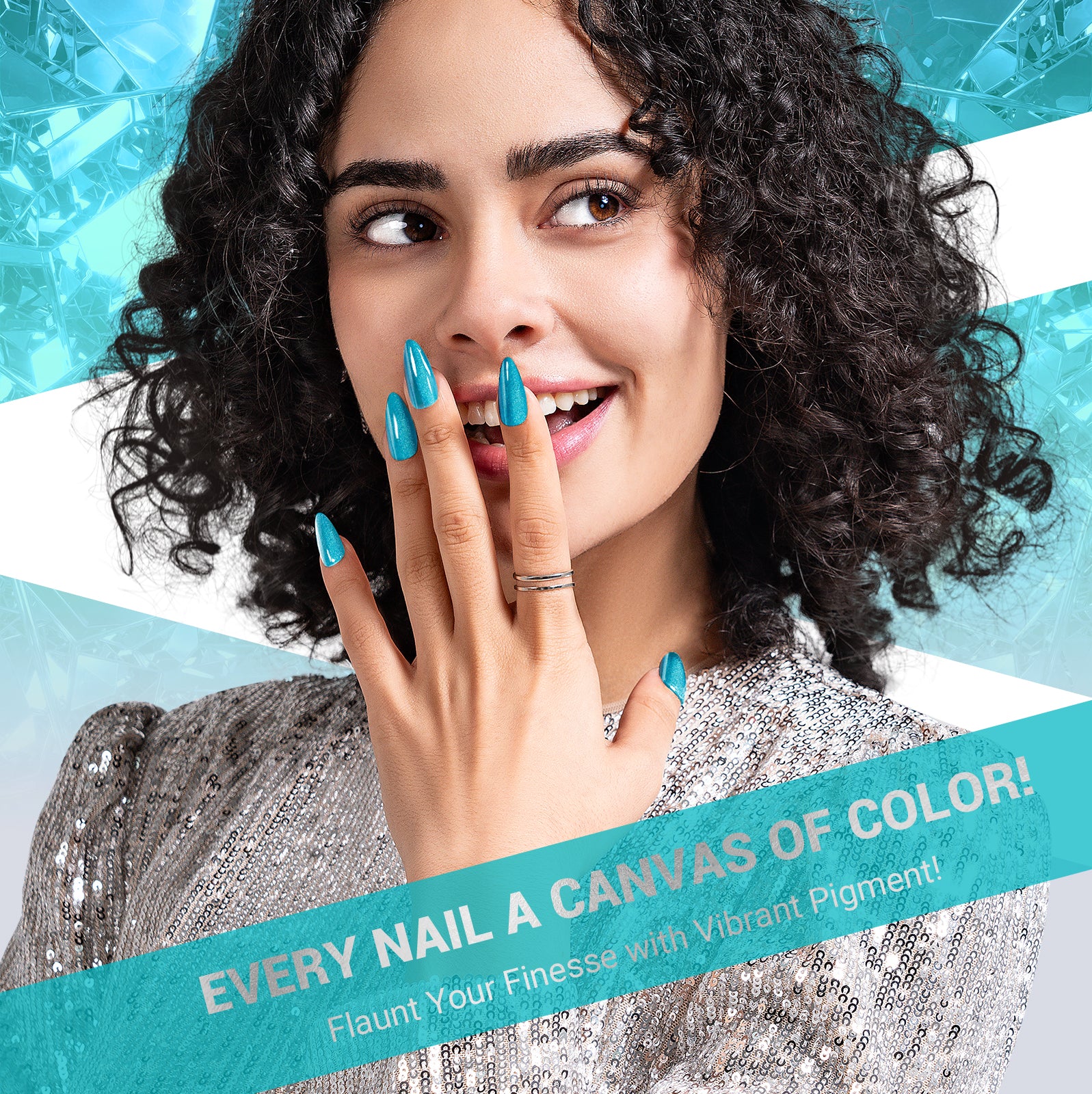 2572 Electric Turquoise Neon - TPO-Free Thick Gel Nail Polish(15ml) - 图片4