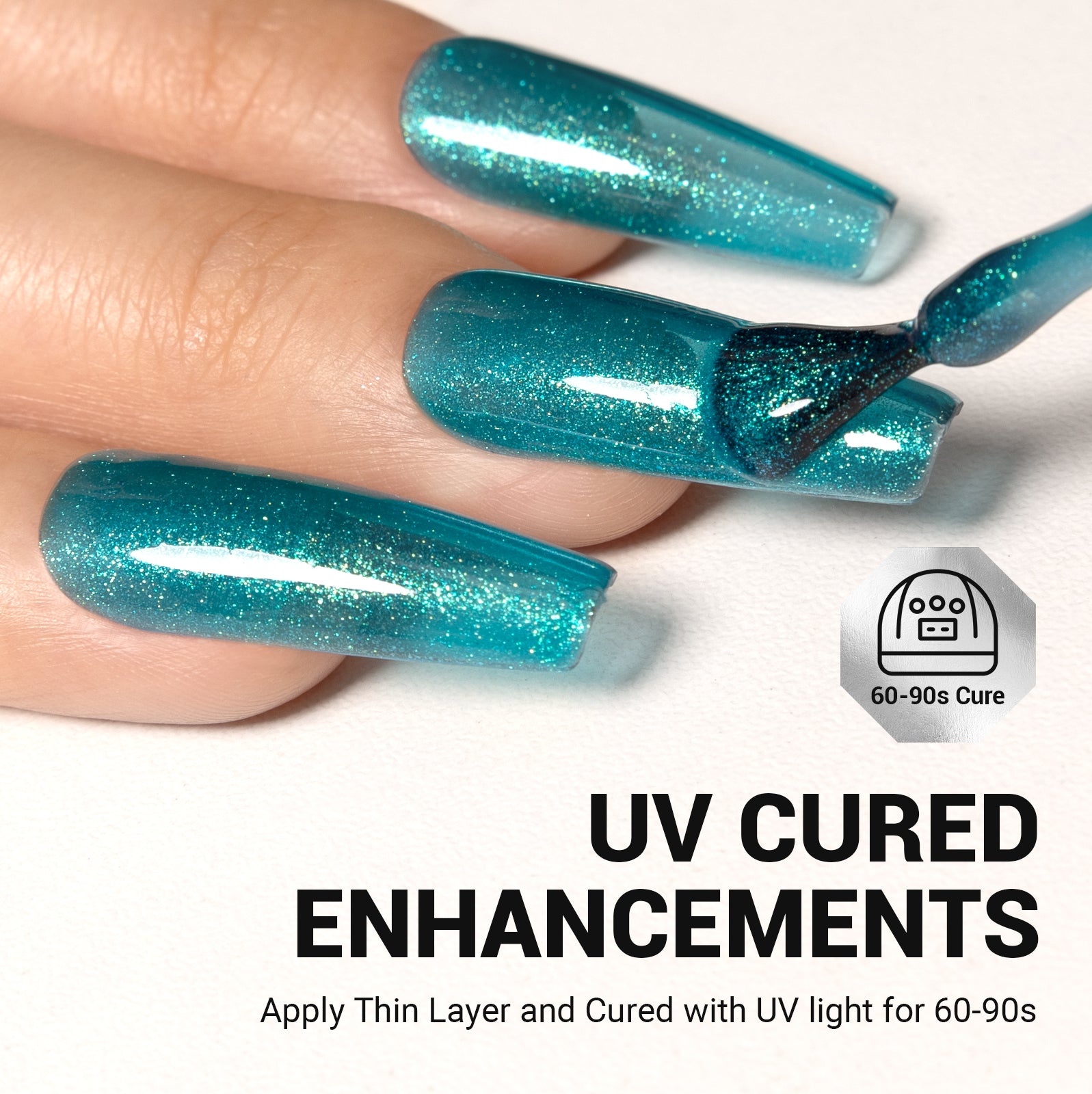 2572 Electric Turquoise Neon - TPO-Free Thick Gel Nail Polish(15ml) - 图片5