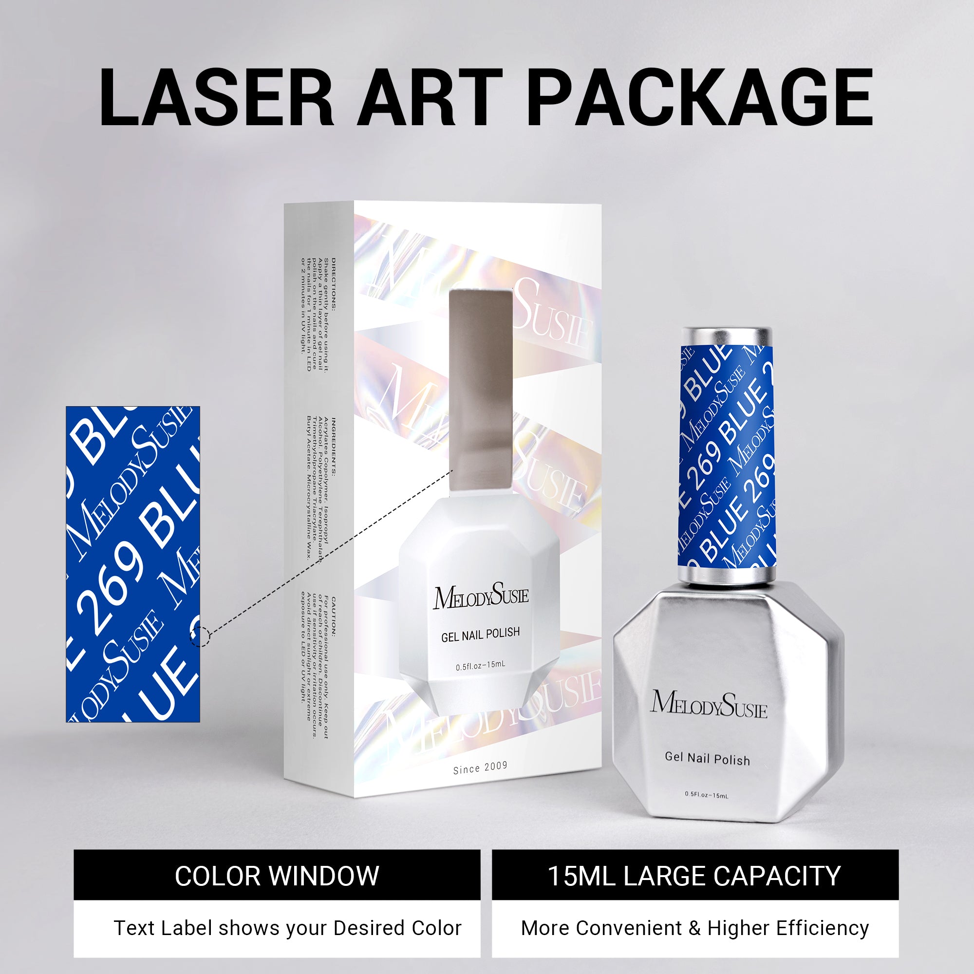 269 Royal Blue - TPO-Free Thick Gel Nail Polish (15ml) - 图片5