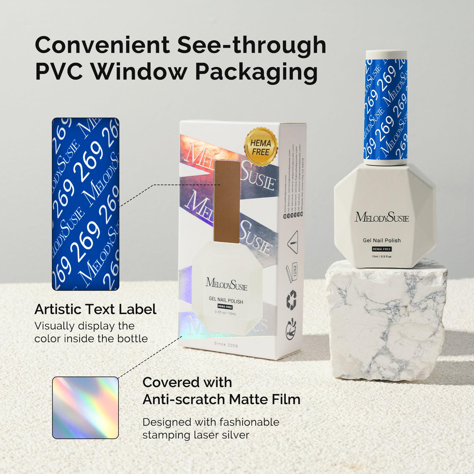 269 Royal Blue - HEMA-Free Gel Nail Polish 0.5 fl oz/15ml - 图片6