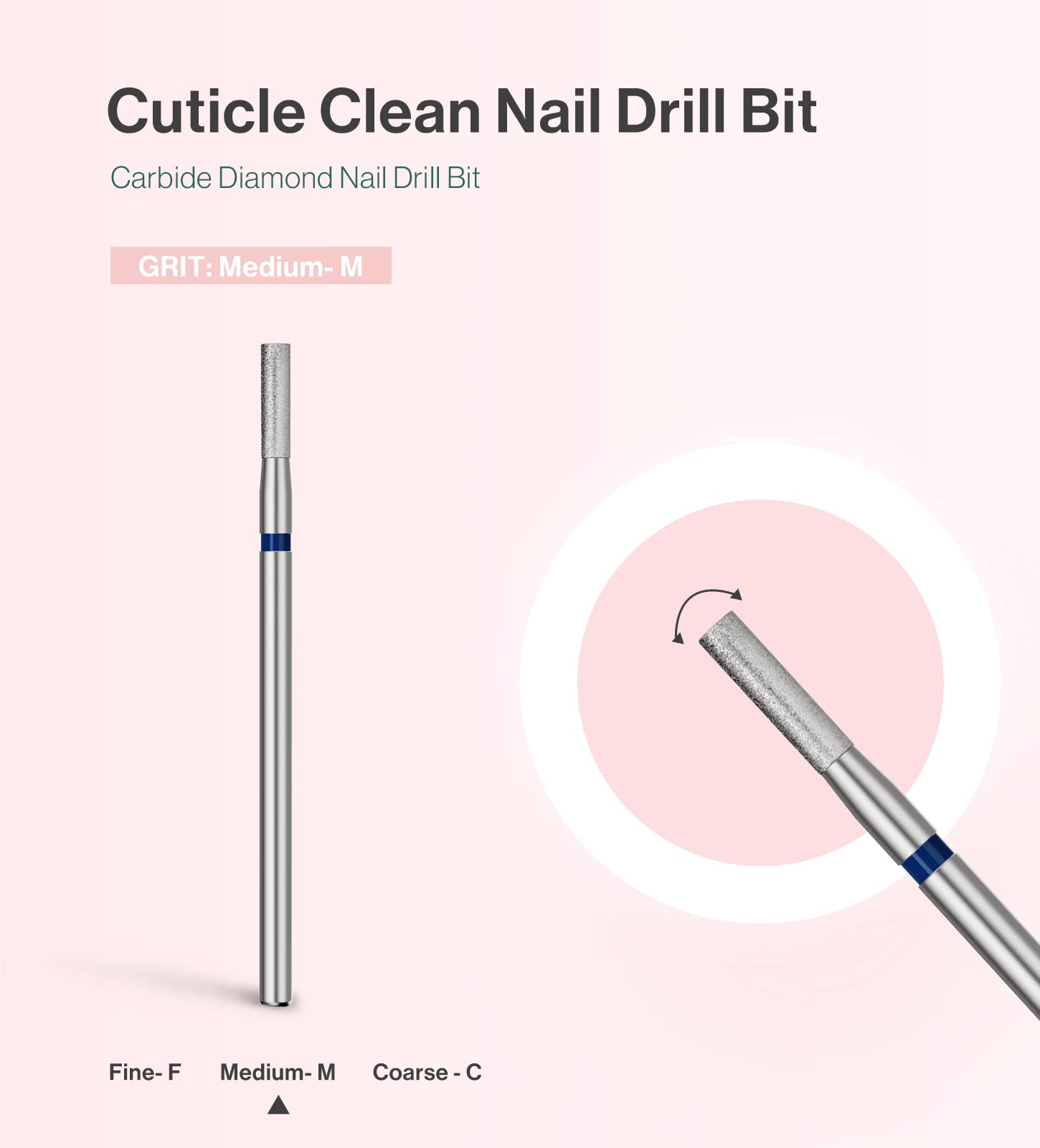 2mm Barrel Shape Carbide Diamond Under Nail Cleaner Nail Drill Bit - 图片2