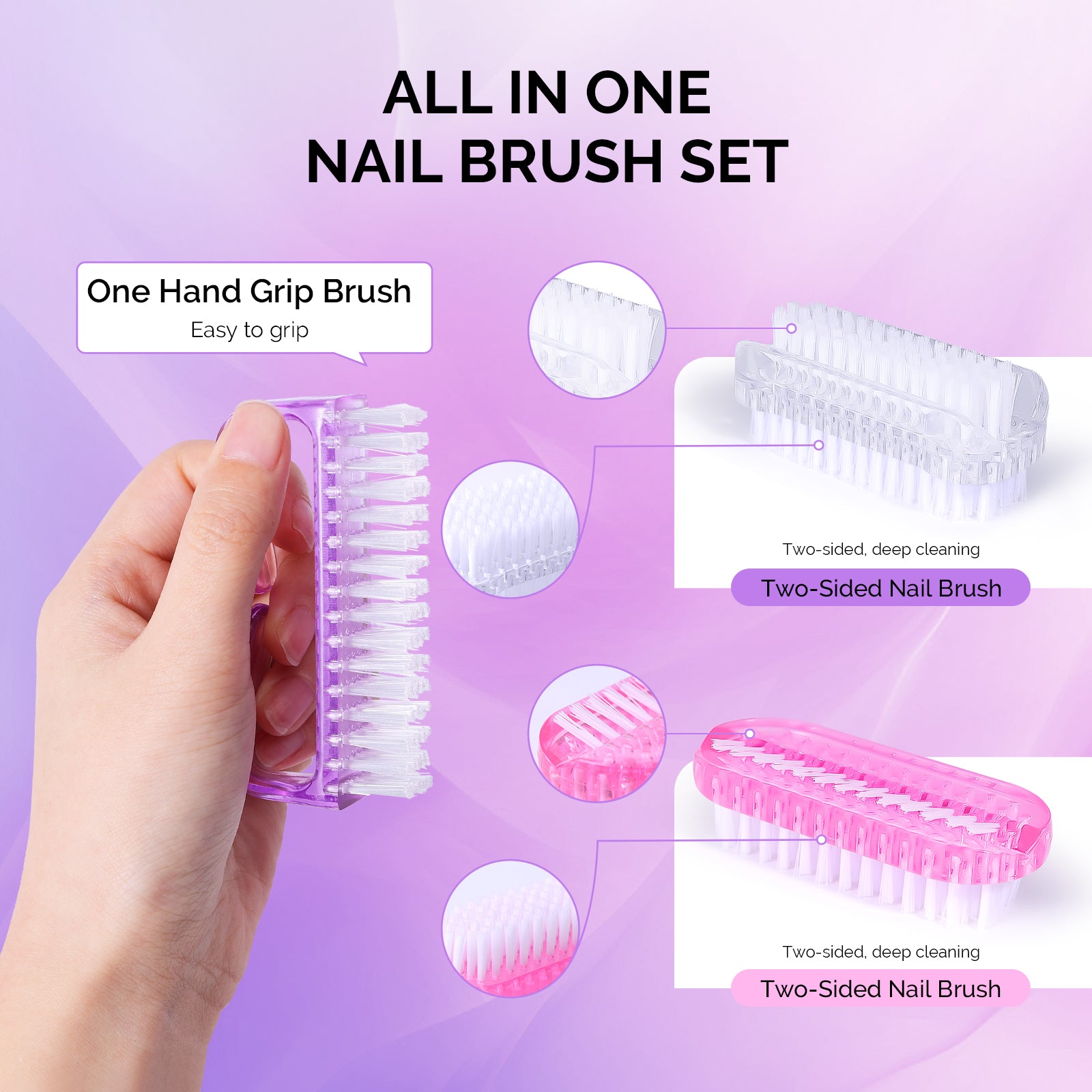 3 Pack Nail Brush Set - Image2