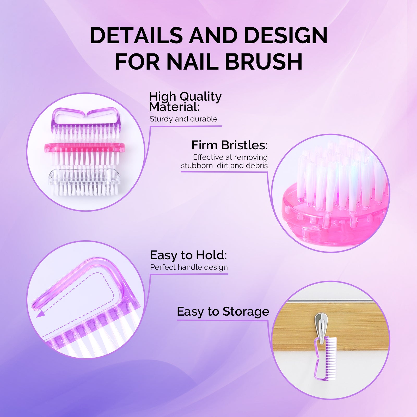 3 Pack Nail Brush Set - Image3