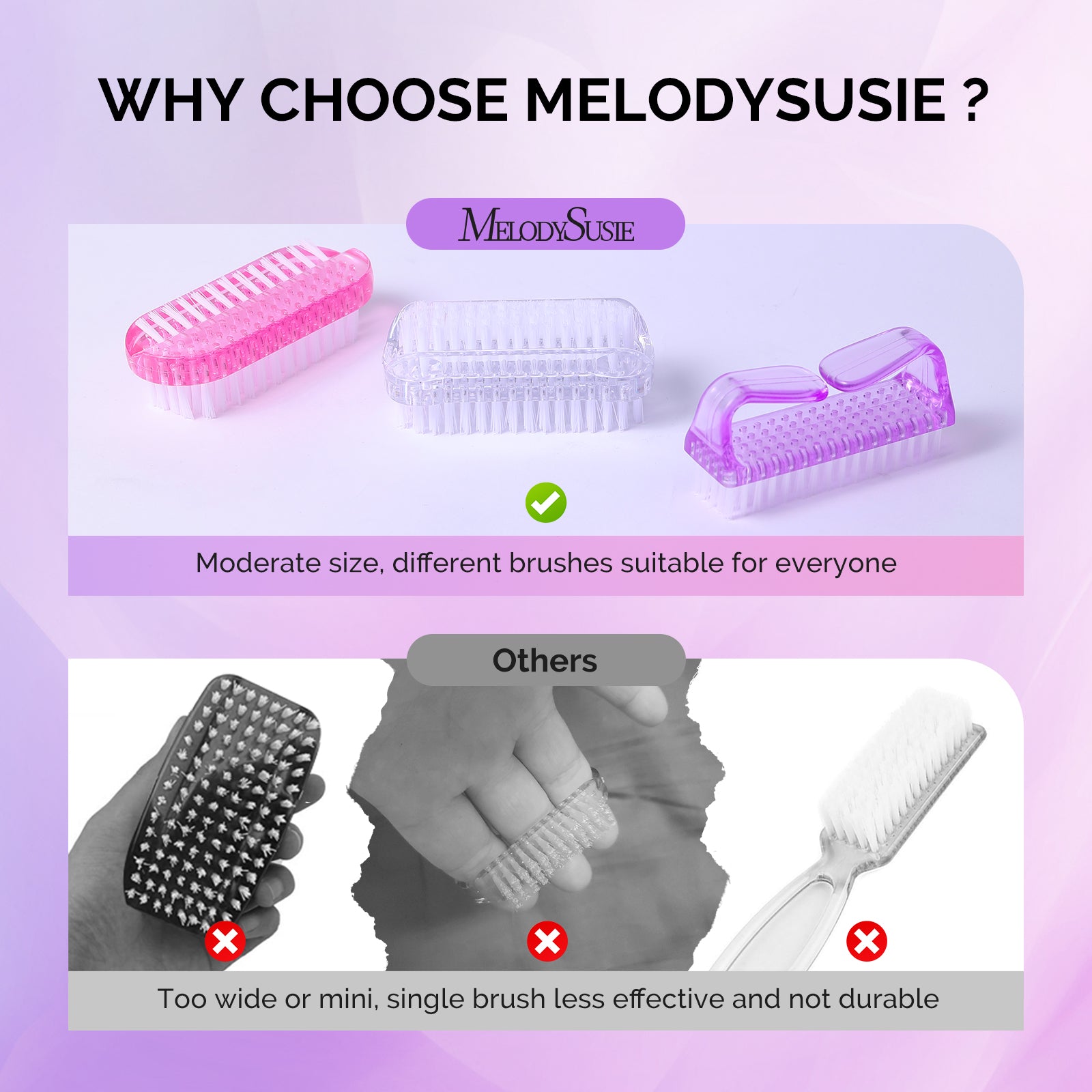 3 Pack Nail Brush Set - Image5