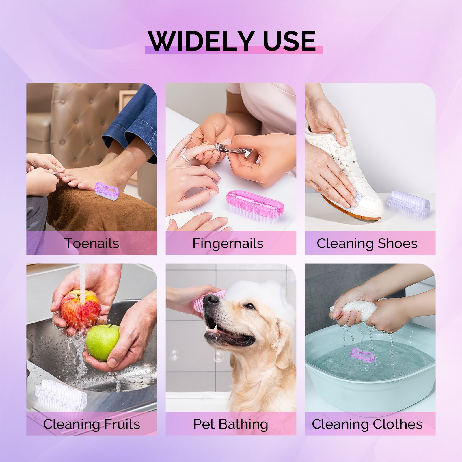 3 Pack Nail Brush Set - Image6