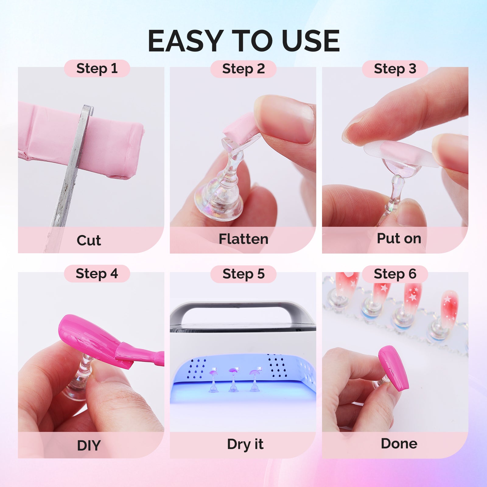 3 Sets Blue Acrylic Magnetic Nail Stand - 图片6