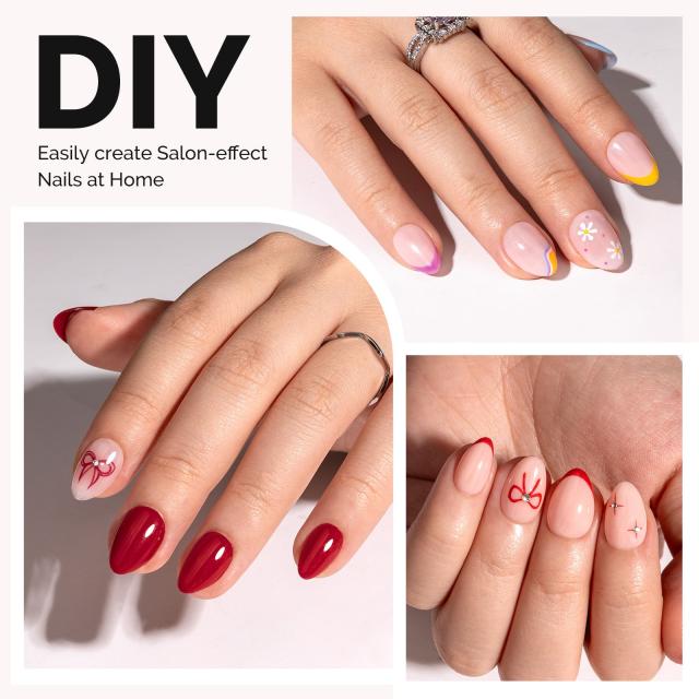 300Pcs Half Matte Clear Acrylic Full Cover Nail Tips