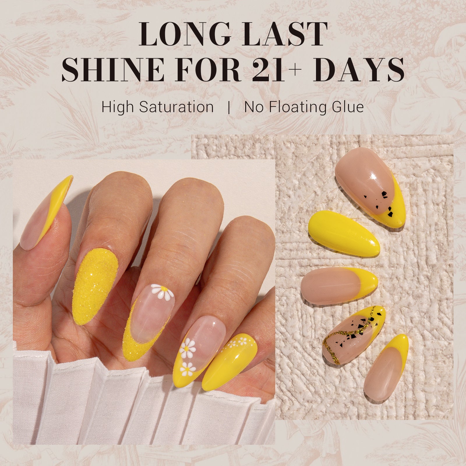 301 Lemonade Yellow - TPO-Free Faster UV Curing Gel Nail Polish 0.5 fl oz/15ml - 图片4