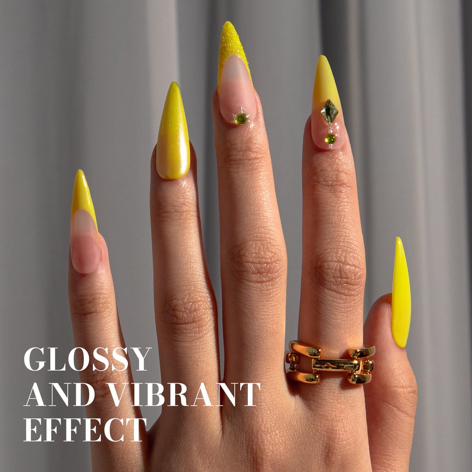 301 Lemonade Yellow - TPO-Free Faster UV Curing Gel Nail Polish 0.5 fl oz/15ml - 图片5