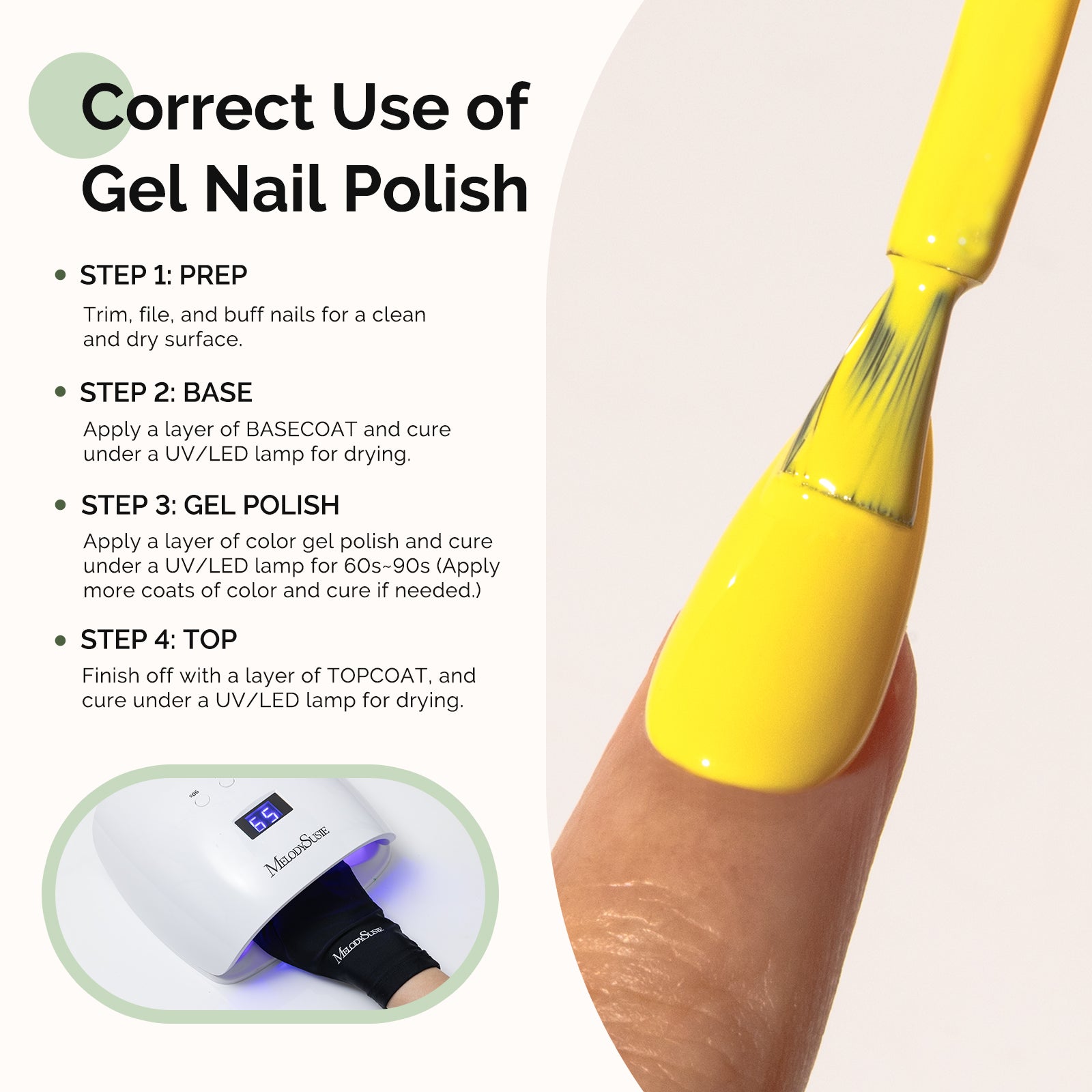 301 Lemonade Yellow - HEMA-Free Gel Nail Polish 0.5 fl oz/15ml - 图片5