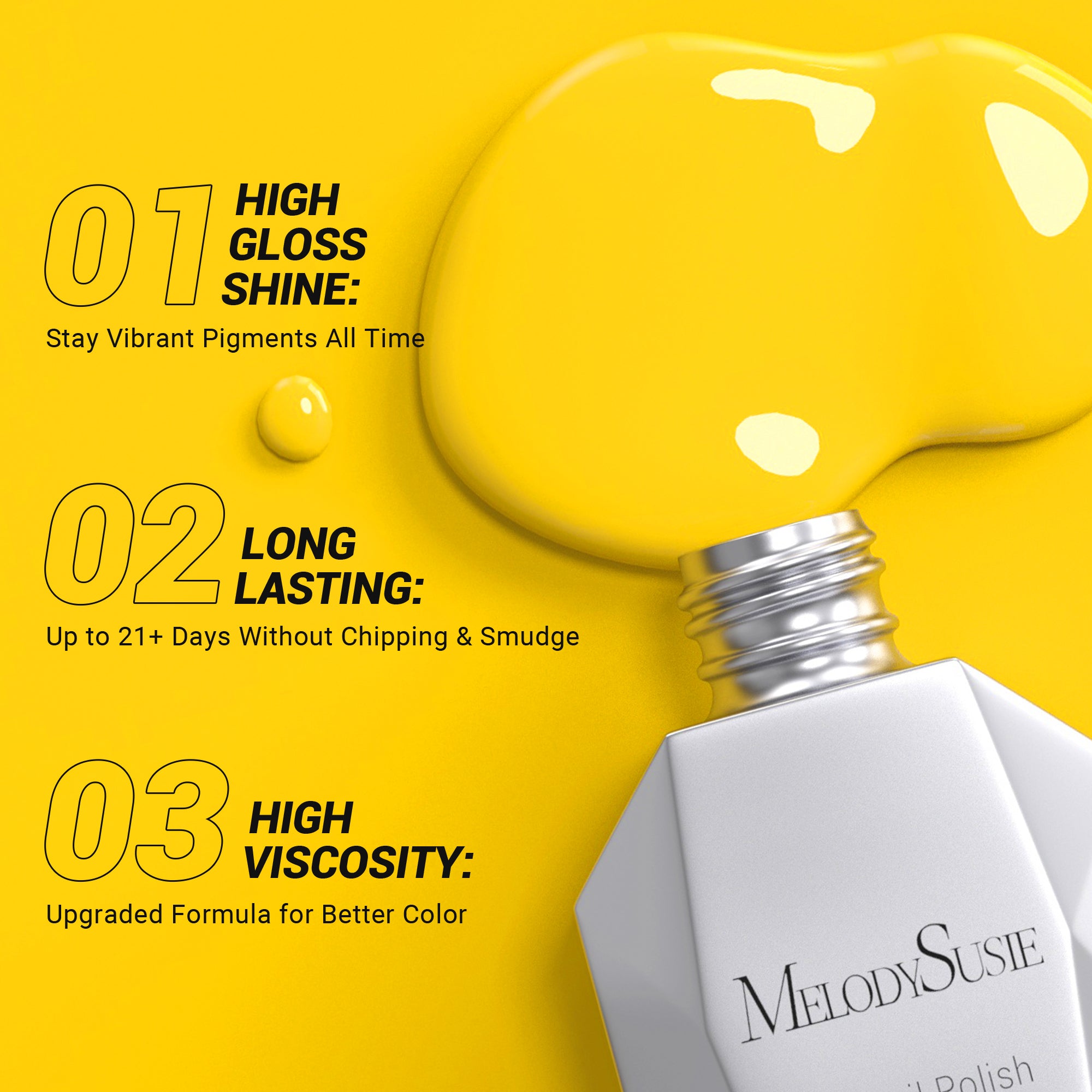 302 Almond Yellow - TPO-Free Thick Gel Nail Polish(15ml) - 图片2