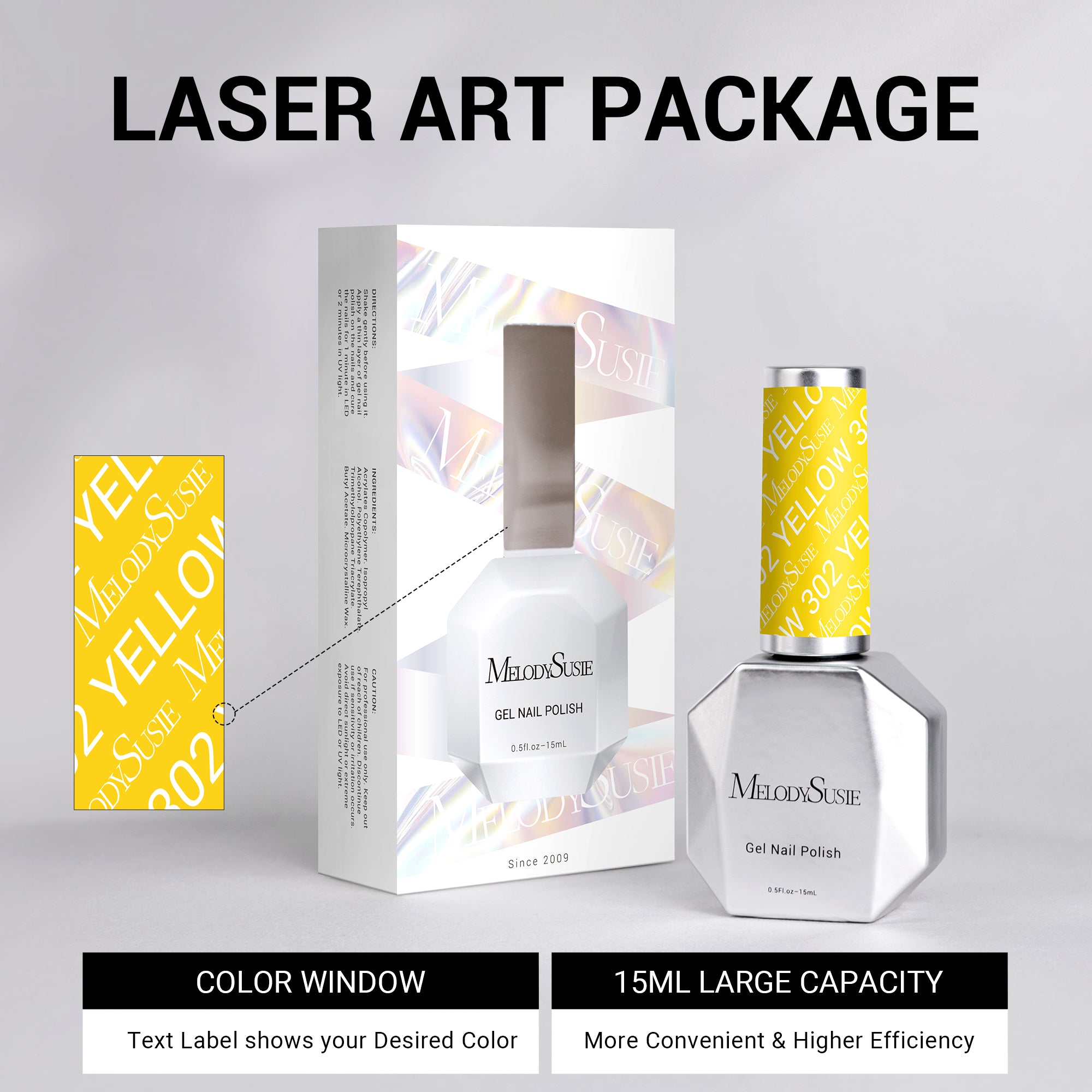 302 Almond Yellow - TPO-Free Thick Gel Nail Polish(15ml) - 图片6