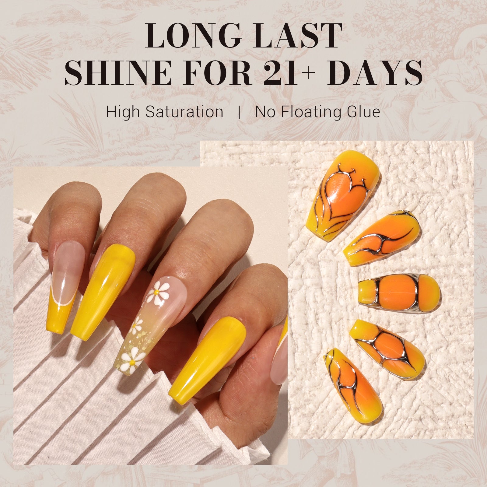 302 Almond Yellow - TPO-Free Faster UV Curing Gel Nail Polish 0.5 fl oz/15ml - 图片4