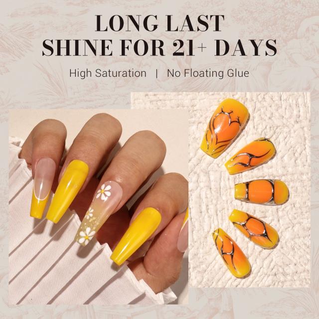 302 Almond Yellow - TPO-Free Faster UV Curing Gel Nail Polish 0.5 fl oz/15ml