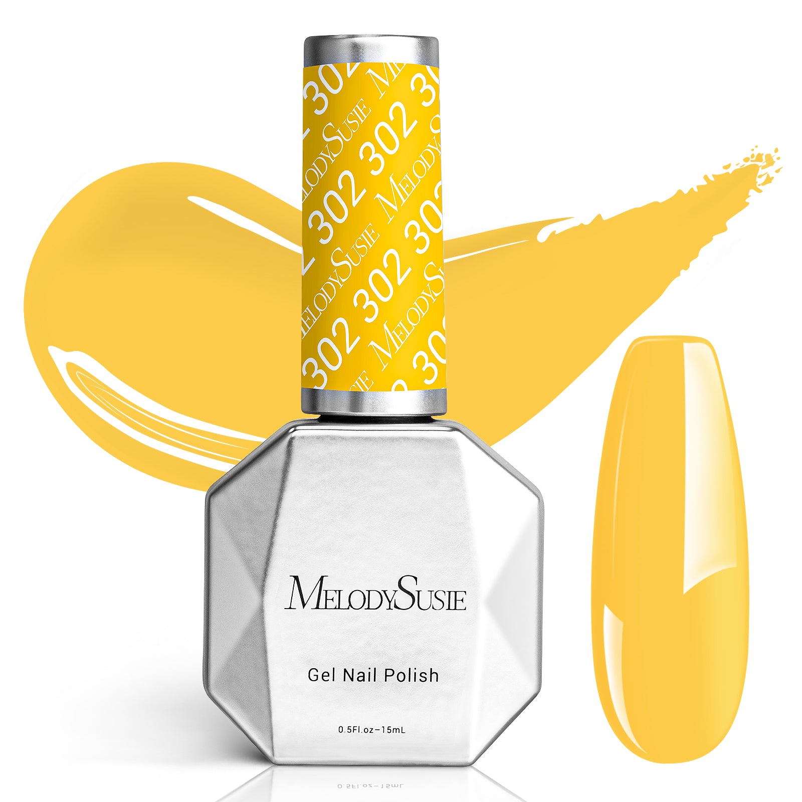 302 Almond Yellow - TPO-Free Faster UV Curing Gel Nail Polish 0.5 fl oz/15ml
