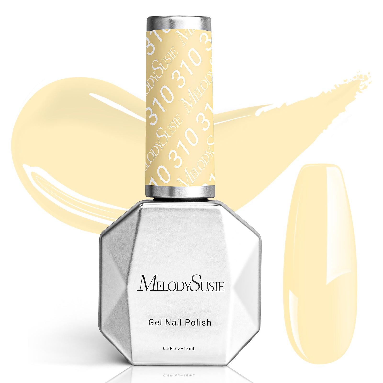 310 Creamy Yellow - TPO-Free Faster UV Curing Gel Nail Polish 0.5 fl oz/15ml