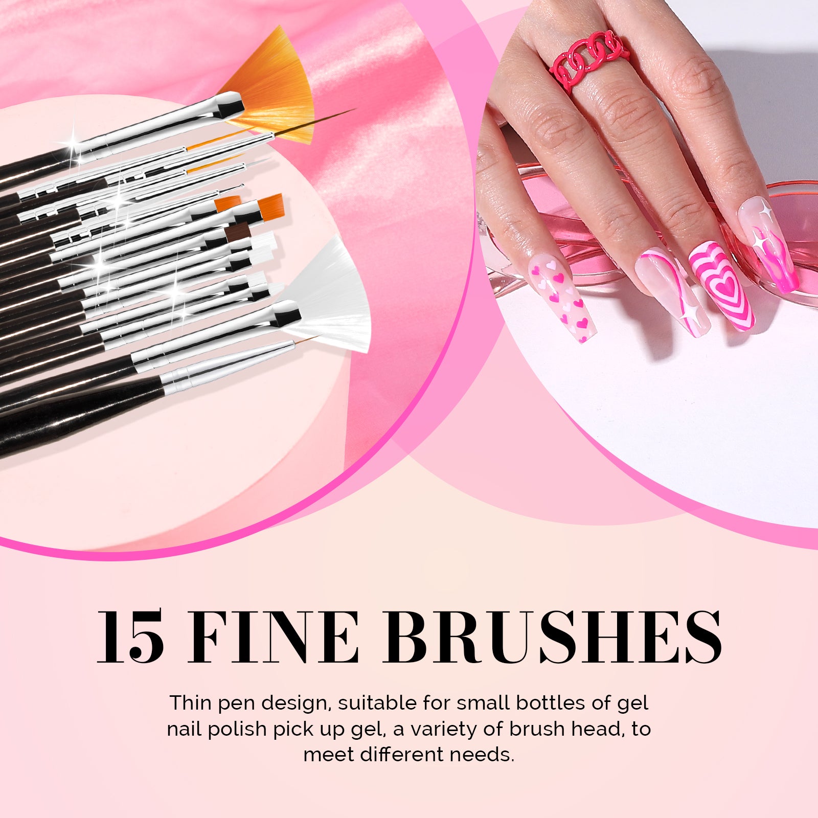 31Pcs Nail Art Brushes Set - 图片2