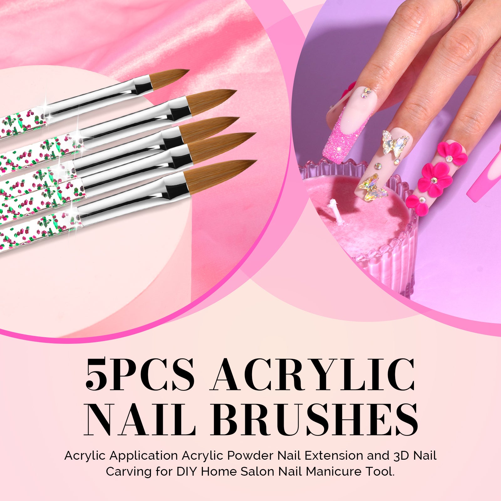 31Pcs Nail Art Brushes Set - 图片3