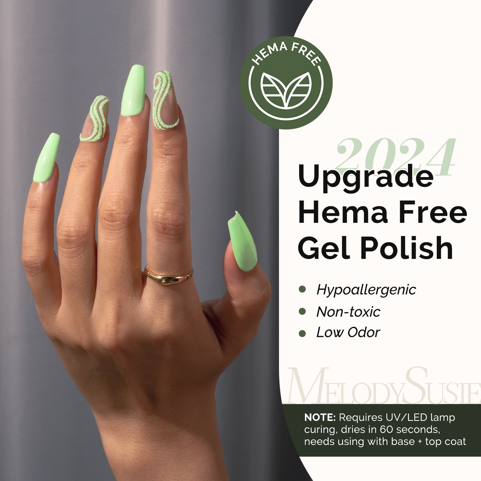 326 Light Green - HEMA-Free Gel Nail Polish 0.5 fl oz/15ml - 图片2