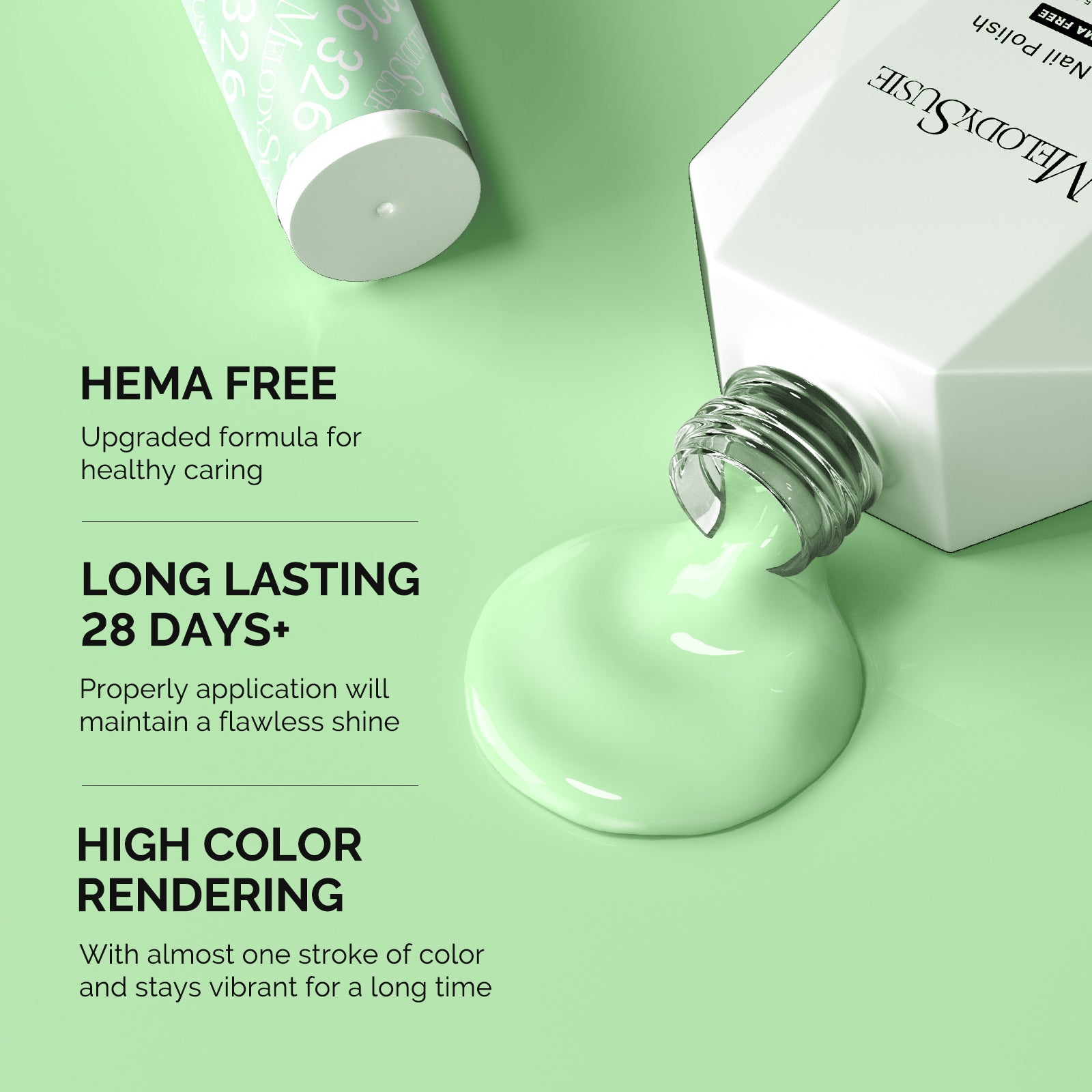 326 Light Green - HEMA-Free Gel Nail Polish 0.5 fl oz/15ml - 图片3
