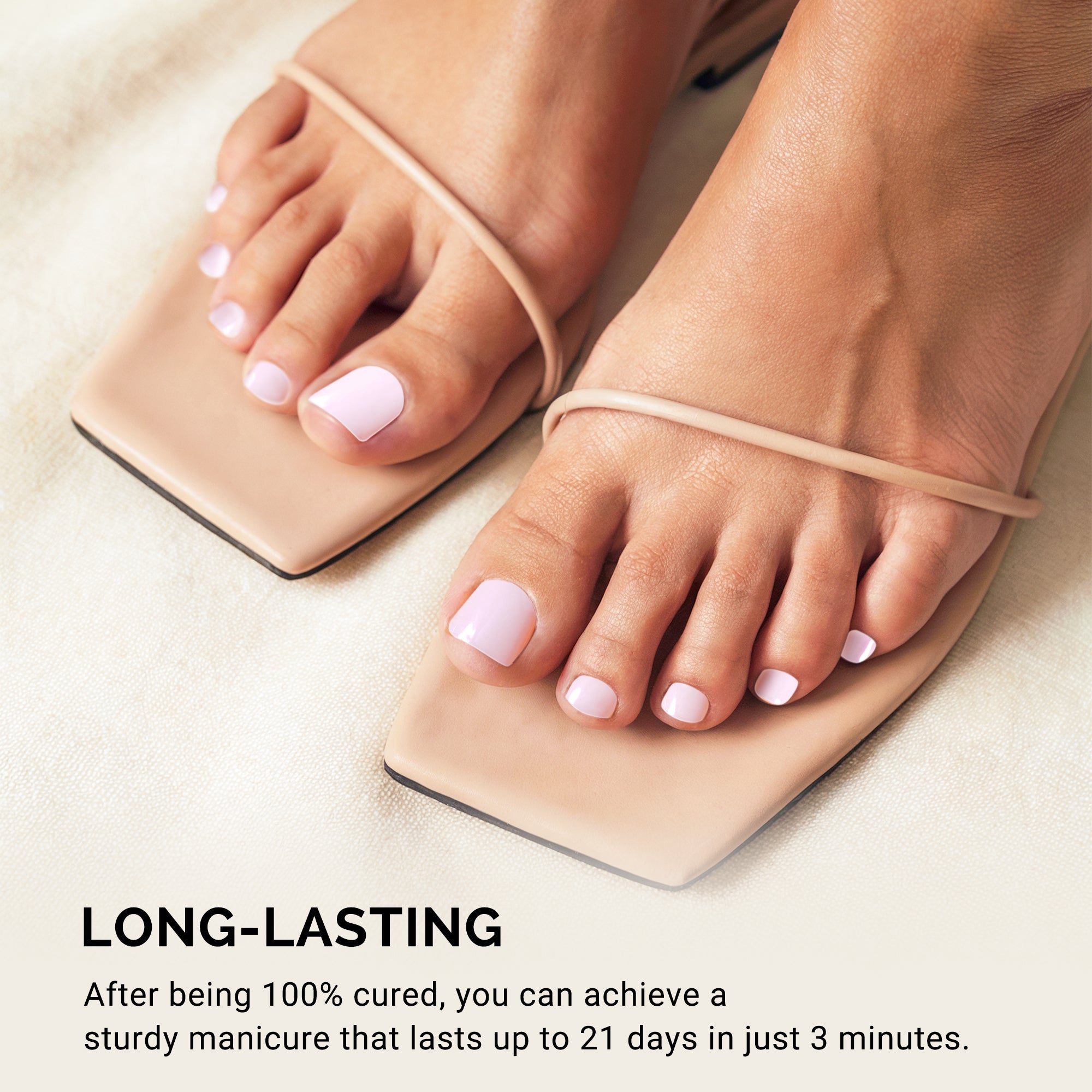 32Pcs Semi Cured Gel Toe Nail Strips - 图片3