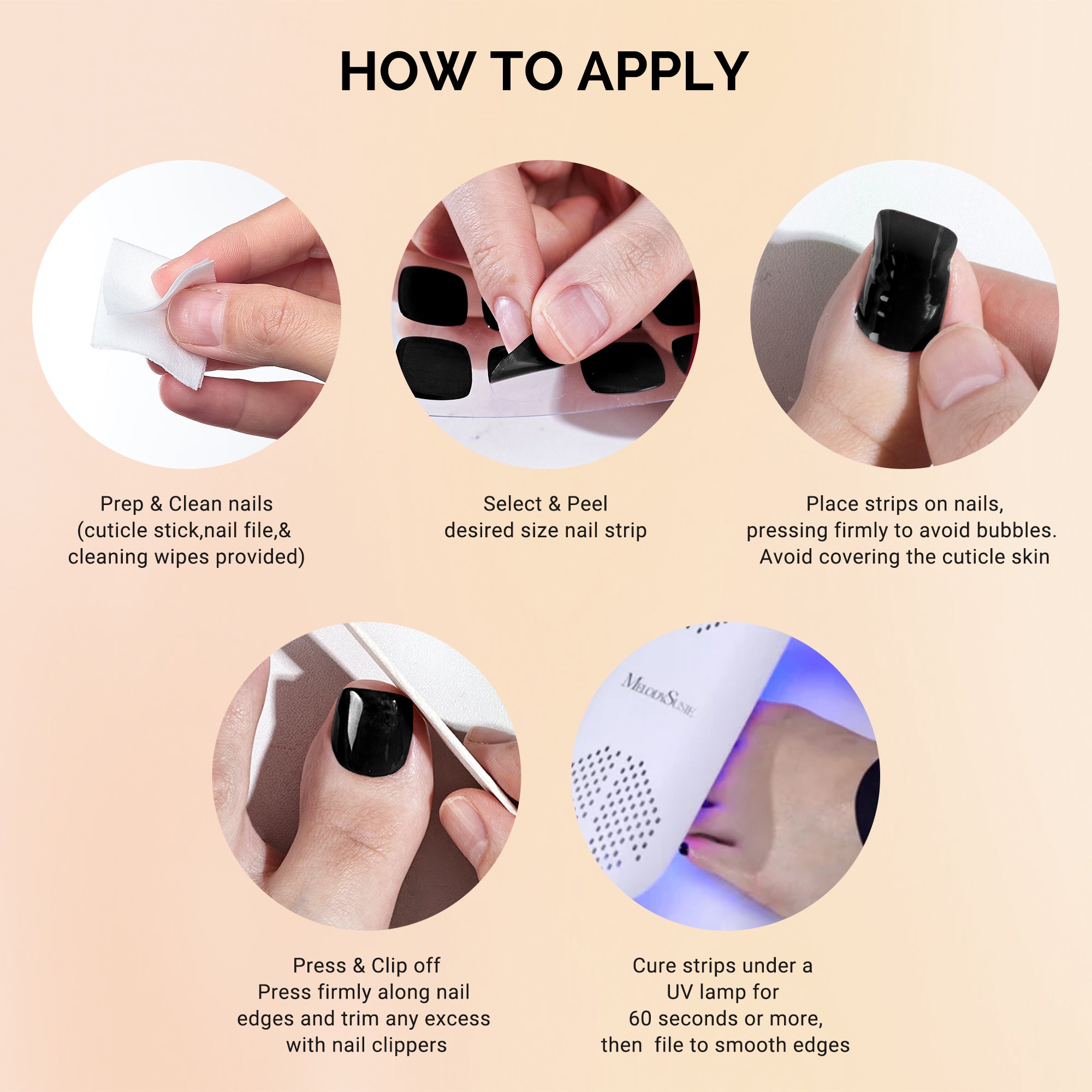 32Pcs Semi Cured Gel Toe Nail Strips - 图片5