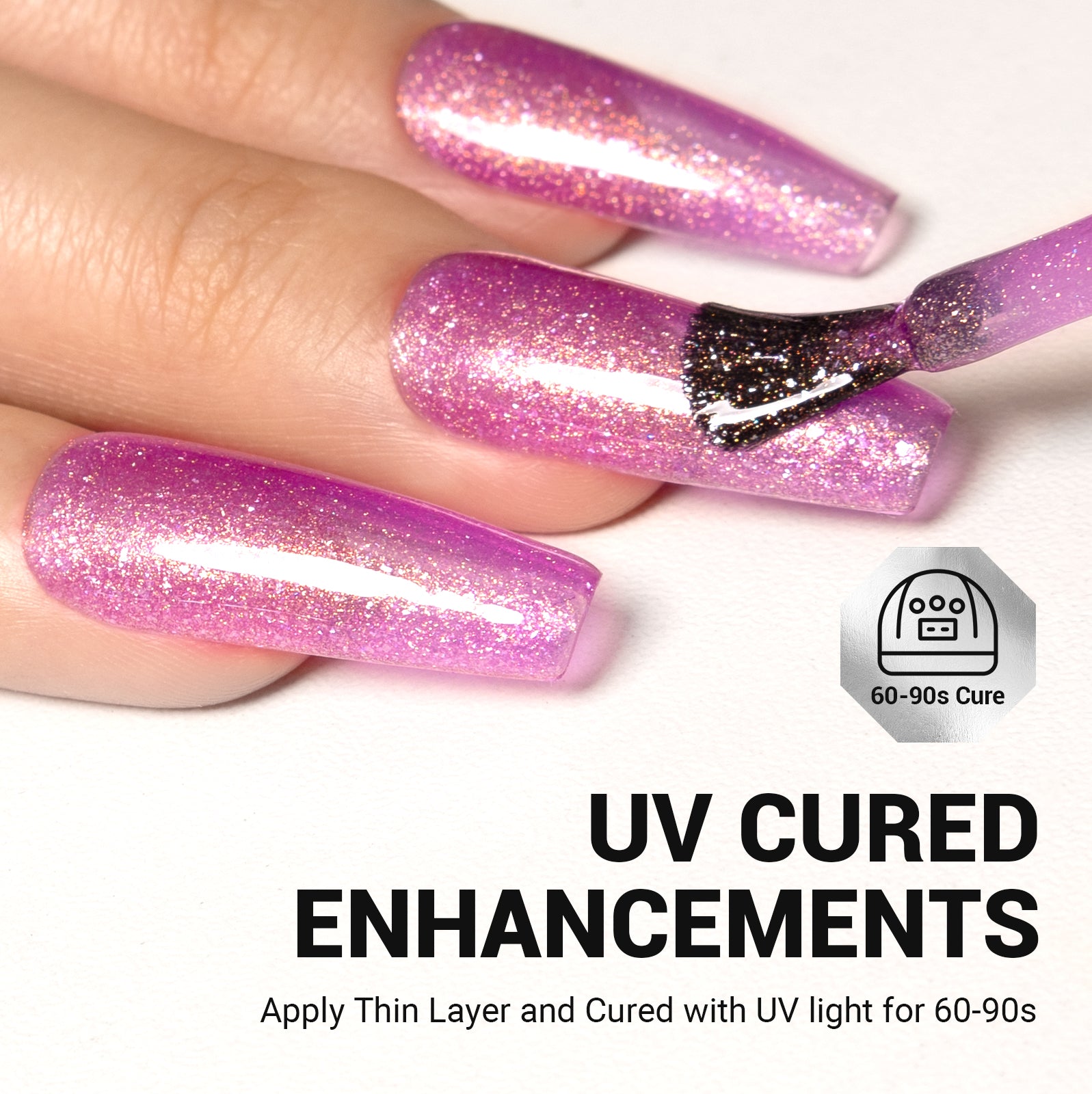 3361 Neon Aurora Purple - TPO-Free Thick Gel Nail Polish(15ml) - 图片5